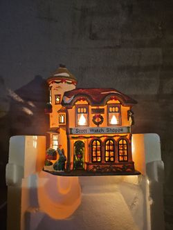 Department 56 Scott Watch Shoppe Lighted Village Building