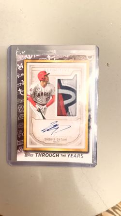 REPRINT Topps 2021 Shohei Ohtani Angels Framed Patch Insert Card TTY-17 REPRINT AUTO PATCH