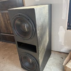 Two massive 12s with probox comes with 4500watts Diablo amp wires are not included
