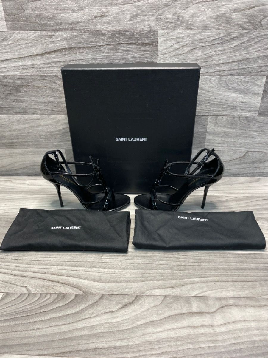 Yves Saint Laurent Cassandra Leather Sandals Size 6.5 (A1D014992)