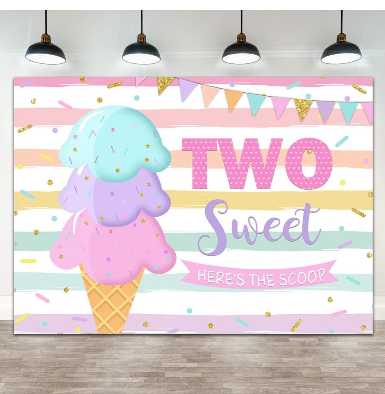 Ice Cream Birthday Backdrop