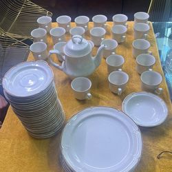 Teapot Set And Plates