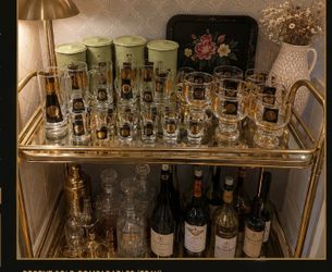 Vintage Libbey 22K Gold Bicentennial Barware Set – Complete Entertaining Collection