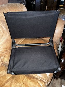 Cascade Mountain Stadium  Bleacher Bench Padded Seat Folding Chair Black