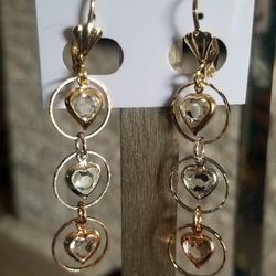 HEART DANGLE EARRINGS 