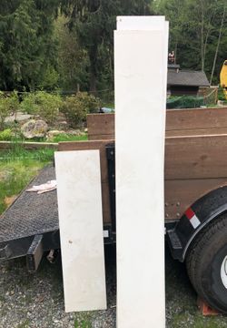 Old particle board shelving