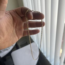 10k Gold Rope Chain 22” 