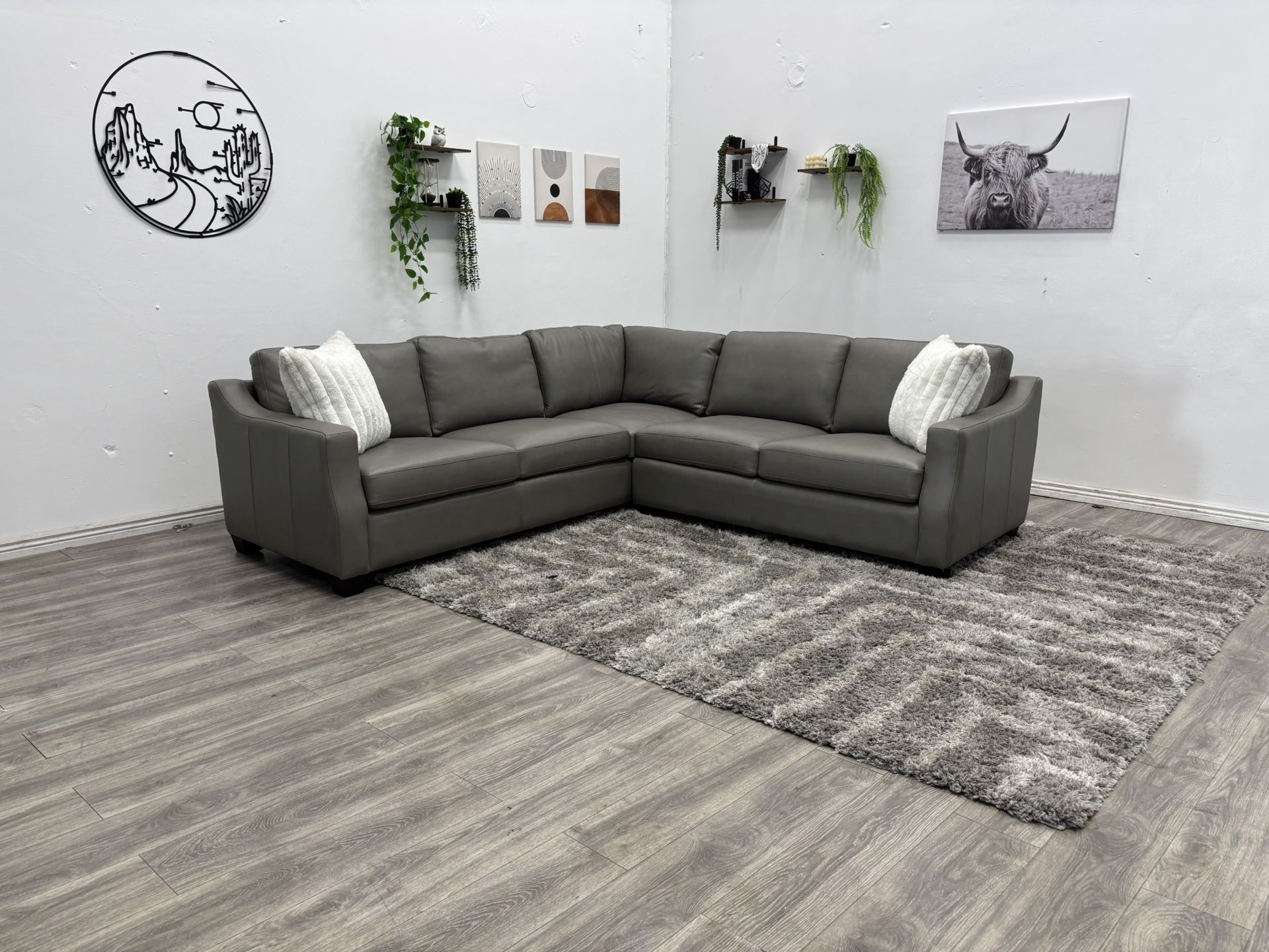 Leather Sectional Couch - Free Delivery