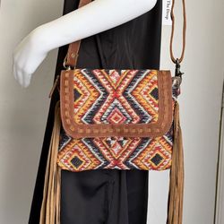 Myra Bag Olive Cubes Small Crossbody Bag 