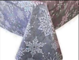 Gray snowflake table cover brand new