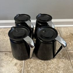 Set of 4 - Keurig 32oz Thermal Carafes - Black Plastic