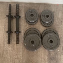 Interchangeable Weights Up To 22.5 Lb Each Side