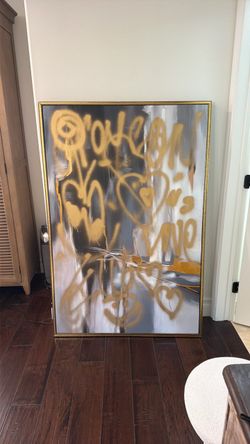 Large Abstract Graffiti Canvas Wall Art