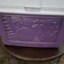 Vintage Rubbermaid Purple “soccer” Cooler