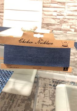Denim choker