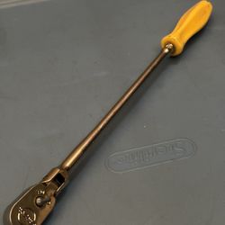 Snap-on Tools 1/4" Drive Dual 80® Technology Hard Grip Extra-Long Handle Flex-Head Ratchet (yellow)