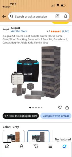 Juegoal 54-Piece Giant Tumble Tower Game