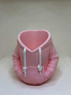 Pink Hoodie-Shaped 3D Printed Pen Holder