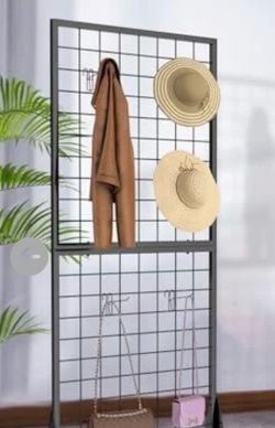 🖤 Modern Metal Grid Display Rack