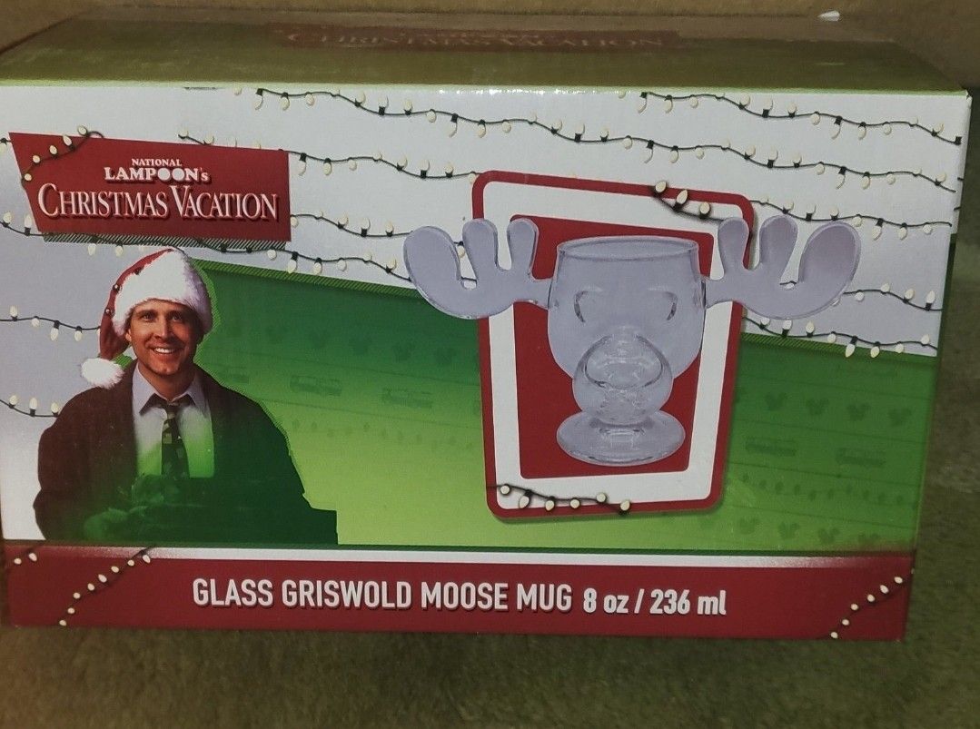 National Lampoon Christmas Vacation Moose Mug Glass 8oz