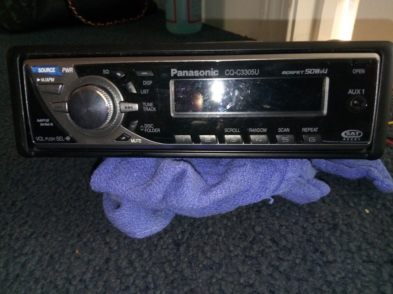 Panasonic removable face plate car CD player