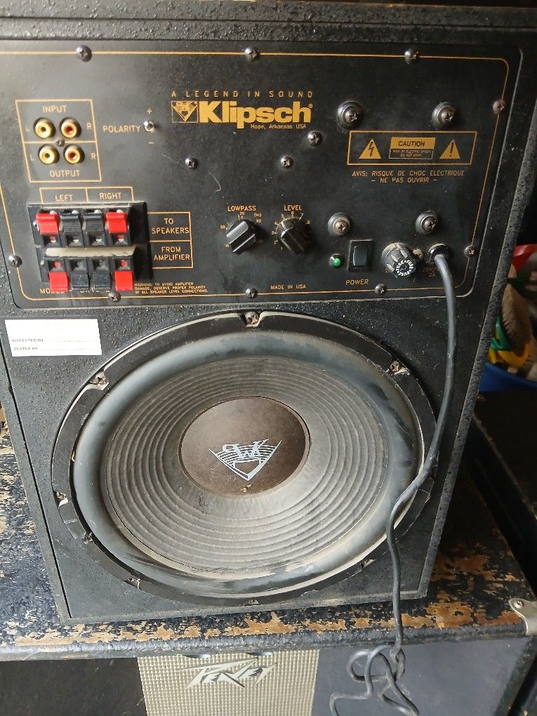 VINTAGE KLIPSCH SW10 2 SUBWOOFER 