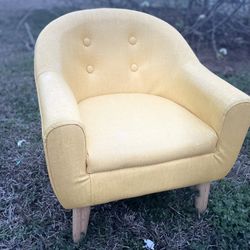 Yellow Kids Accent Chair Mid Century Style