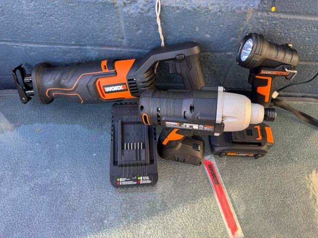 Worx Reciprocating Saw,Impact Drill,work Ligth