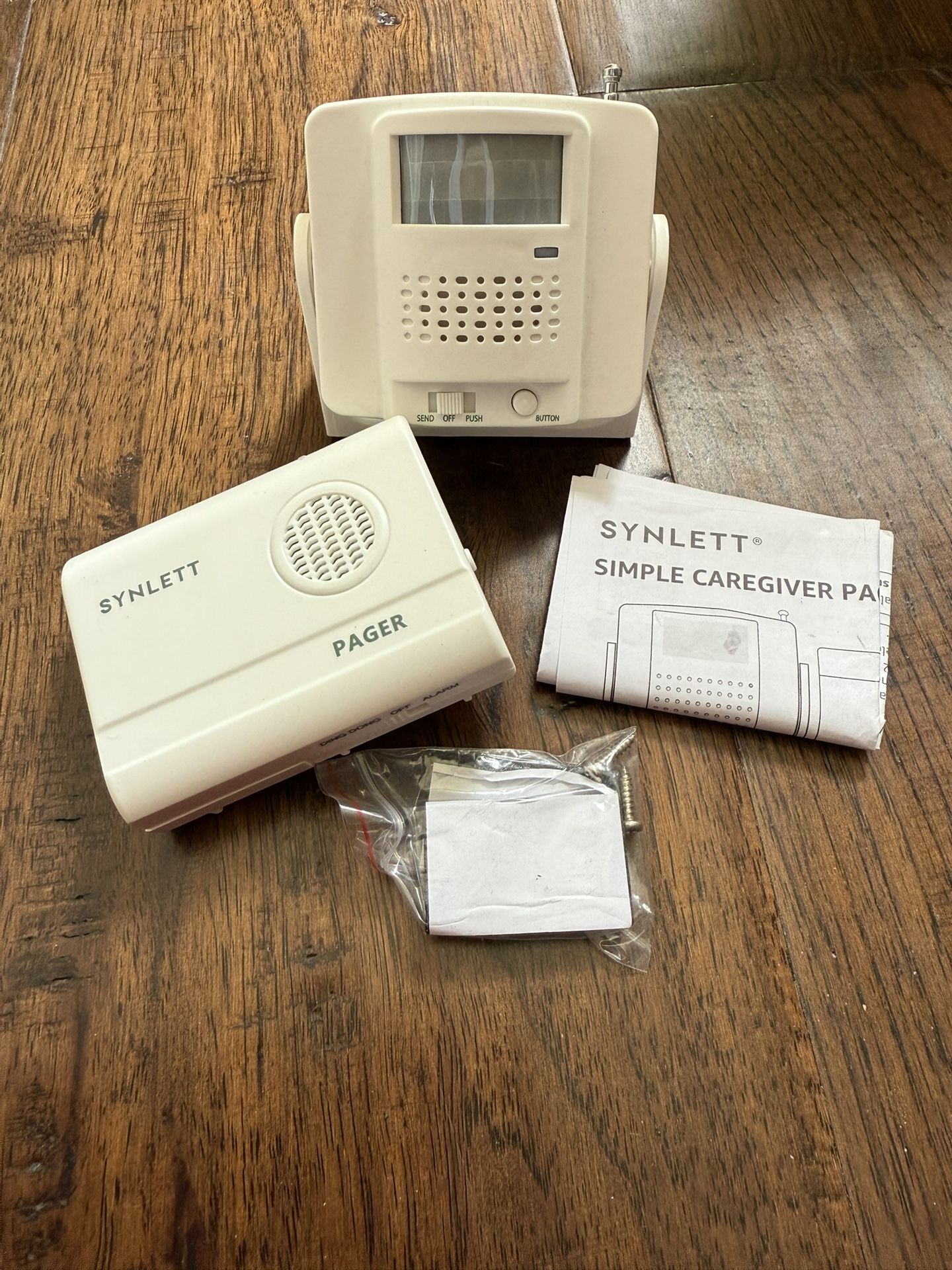 Bed Alarm Caregiver Pager with Wireless Motion Sensor 
