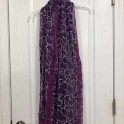 Georgette Silk Long Scarf. 