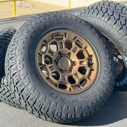 NEW 18” RIMS A/T TIRES Toyota Tacoma Tundra TRD PRO 4runner Sequoia FJ Cruiser Wheels Lexus GX460 GX470 GX 275/65R18 Falken Gold Black Silver