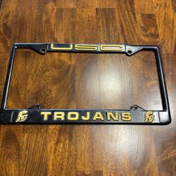 Metal USC Trojans License Plate Holder 