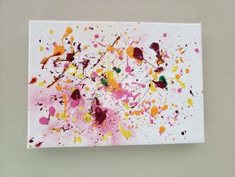 5 x 7 "Speckled Pleasure" canvas painting by artist Isabella Brantner