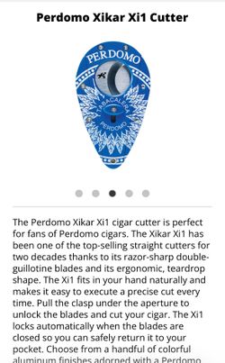 Xikar x1 cigar cutter Perdomo branded (blue)