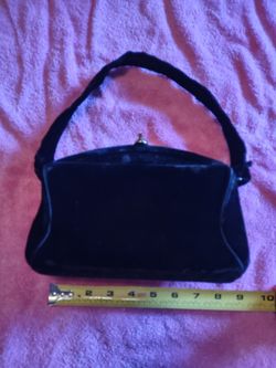 Vintage Black Velvet Purse Edwards Bags Ltd