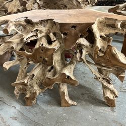 40”Teakroot Entryway Console Table 