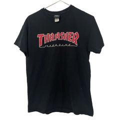 Thrasher Magazine T-Shirt Adult Size Medium Black Short Sleeve Tee San Francisco