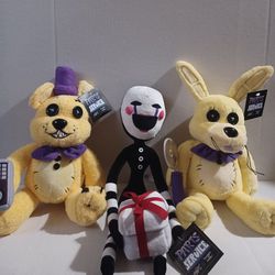 HEX FNAF Five Nights At Freddy's Bundle of 3 Plushies *BEST OFFER, not $1*