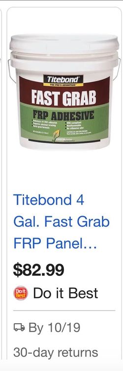 Titebond fast grab frp adhesive