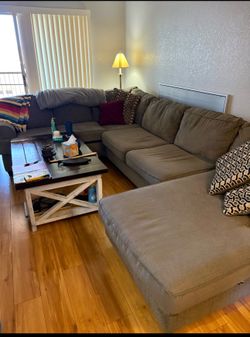 Large Gray Sectional Couch - $450 OBO