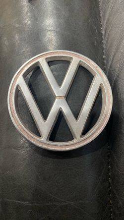 VW volts Wagon Bug Vintage Aluminum Hood Emblem