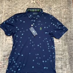 Blue William Murray golf polo shirt