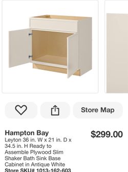 36” NO TOP VANITY SINK NEW IN BOX