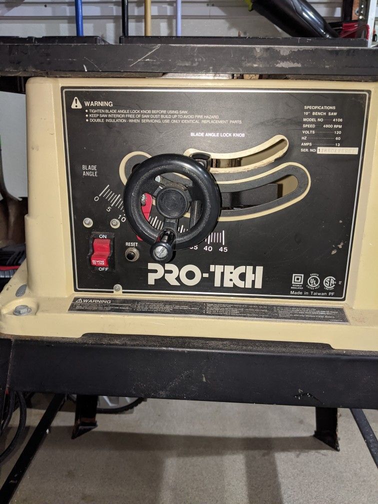 PRO-TECH 10" TABLE SAW MODEL 4106
View all by Pro-tech