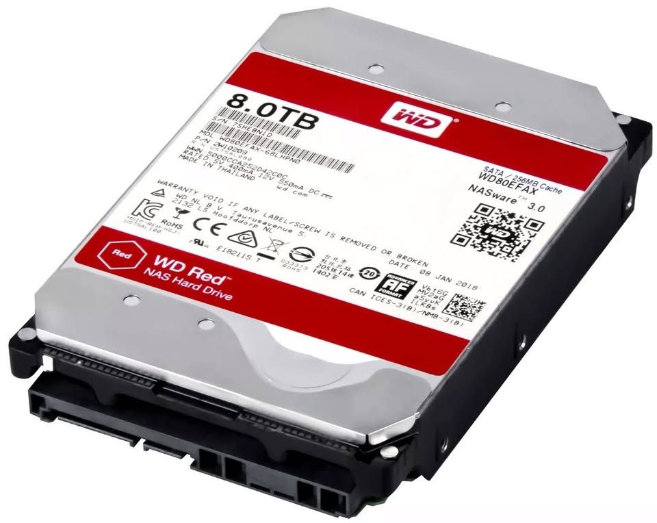 Hard Drive WD Red 8TB 5.4K 256MB SATA III 3.5'' WD80EFAX NASware 3.0