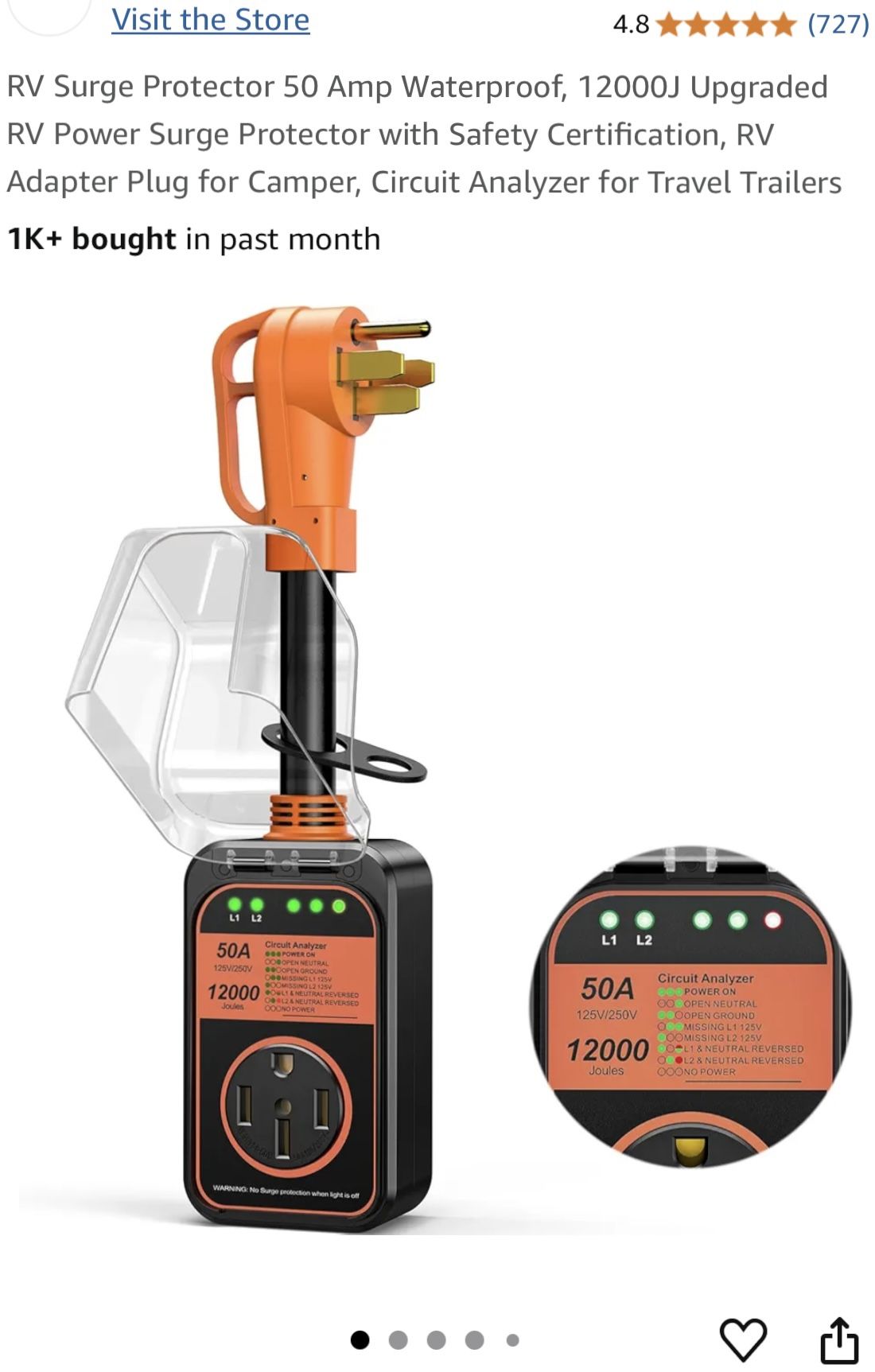 RV Surge Protector 50 AMP