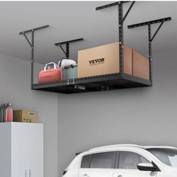 NEW IN BOX VEVOR 72 in. D x 36 in. Adjustable Height Overhead Ceiling Mount Garage Rack 550 lbs. Overhead Garage Storage Rack, Black