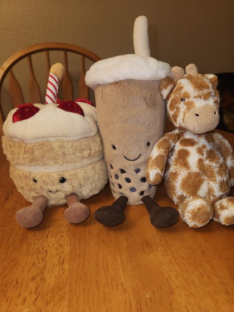 3 Jellycat Plush Lot