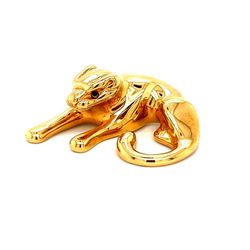 14k Gold Panther Slider Pendant