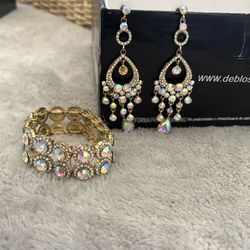Sparkle bracelet and earrings 